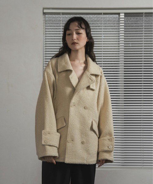 lawgy（ラウジー）の「curl double breasted belt point coat / カール