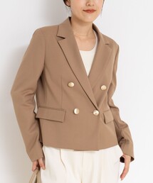 キャメル」に該当するテーラードジャケット（ショート丈）ファッション
