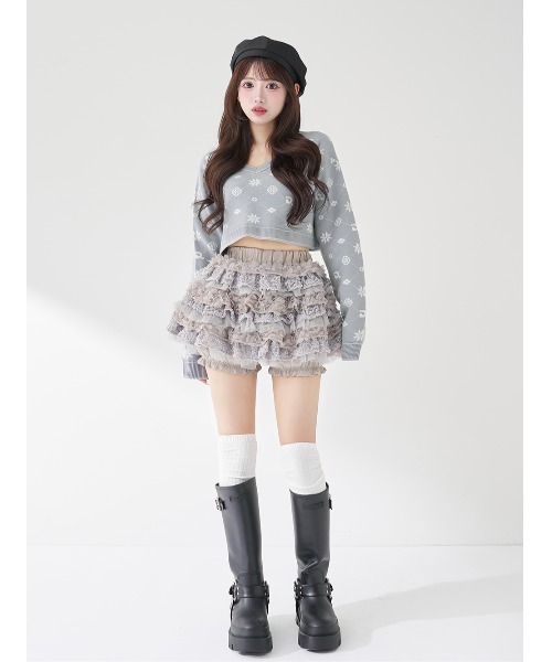 セール】アンサンブルスノーロゴニットミニワンピース（ワンピース