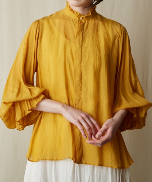 bishop-sleeve blouse（シャツ/ブラウス）｜suzuki takayuki（スズキ