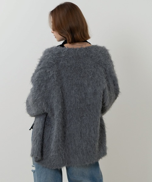 shaggy knit cardigan（シャギーニットカーディガン）（カーディガン
