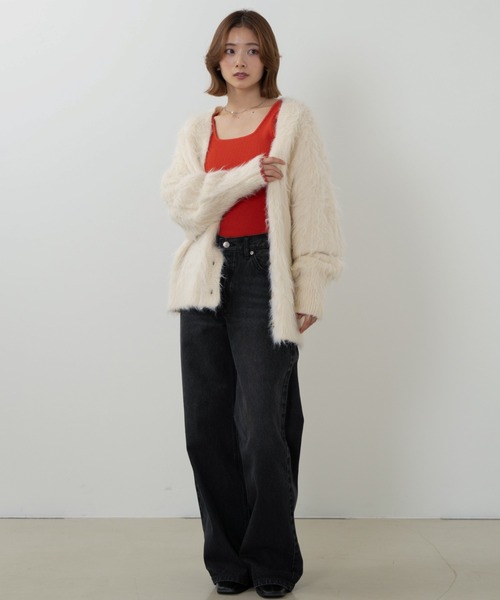 shaggy knit cardigan（シャギーニットカーディガン）（カーディガン