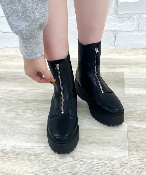 セール】厚底フロントジップブーツ 31402（ブーツ）｜ORiental TRaffic