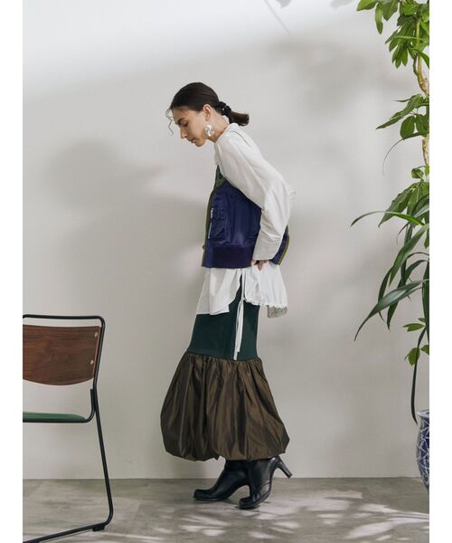 UN3D.（アンスリード）の「ウェーブラインギャザーシャツ（シャツ