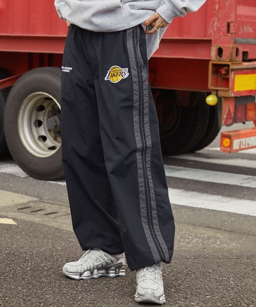 NBA/エヌビーエー 別注 チームロゴ刺繍 サイドライン ドロスト撥水