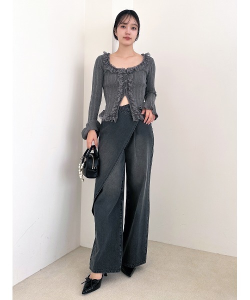 SNIDEL（スナイデル）の「Sustainableフリルニットプルオーバー