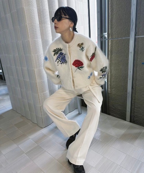 Ameri（アメリ）の「AMANDA MOHAIR KNIT TOP（カーディガン/ボレロ