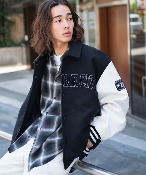 WEGO（ウィゴー）の「WEGO/メルトンワッペンスタジャン（スタジャン