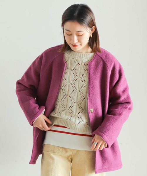 スライバーニット ショートコート | NOMBRE IMPAIR