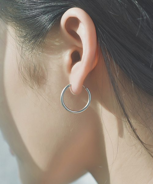 F&D : silver925 フープピアス 20mm（ピアス（両耳用））｜Fun & Daily