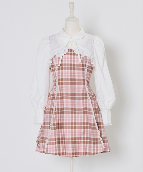 セール】Melty Cafe Check ワンピース（ワンピース）｜mellfy memory