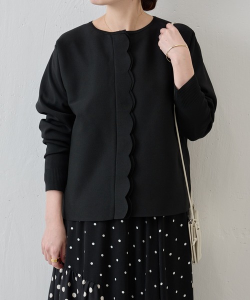 BEARDSLEY（ビアズリー）の「スカラップ比翼カーディガン