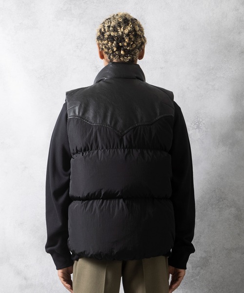 COMBINATION DOWN VEST / コンビネーション スタンドネック ボリューム