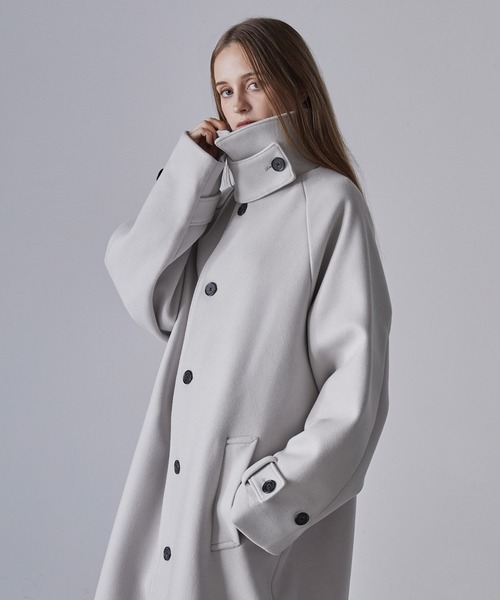 CLEL】Tech Melton Loose Soutien Collar Coat/テックメルトン ルーズ