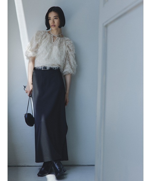 MIESROHE（ミースロエ）の「カットジャガードブラウス（Tシャツ