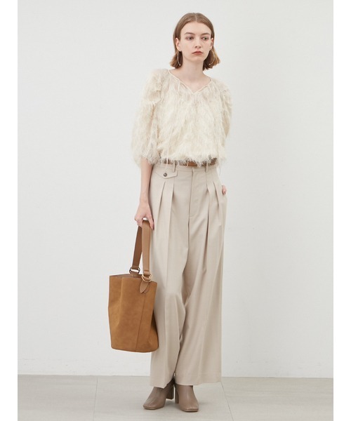 MIESROHE（ミースロエ）の「カットジャガードブラウス（Tシャツ