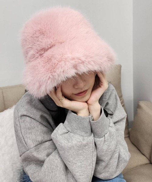 セール】フェイクファーボリューム ハット（ハット）｜pumpkin port