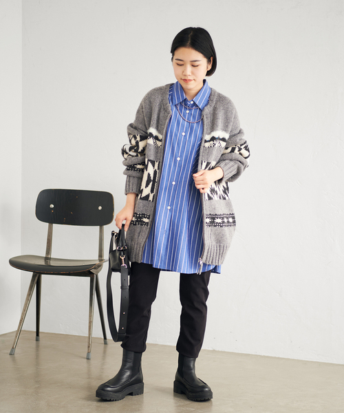 FRAMeWORK（フレームワーク）の「≪追加≫ジャガードZIPカーディガン