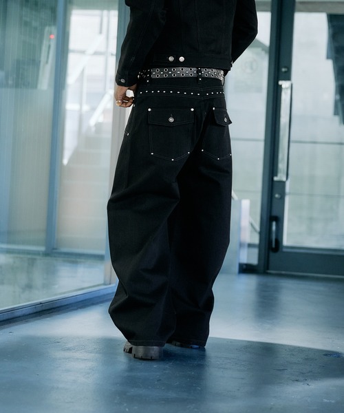 Studs Design Rigid Curve Denim / スタッズデザインリジットカーブ