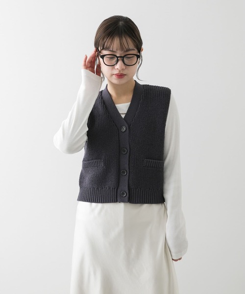 セール】クロップドニットベスト（ベスト）｜SENSE OF PLACE by URBAN