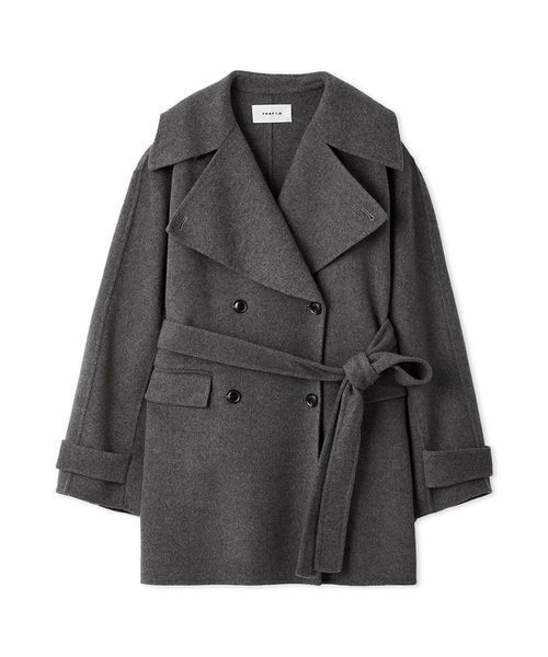 FRAY I.D（フレイアイディー）の「ウールリバーミドルAラインコート