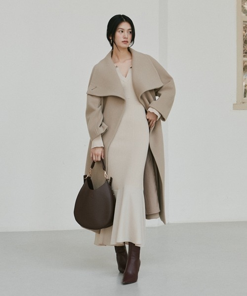 SNIDEL（スナイデル）の「ウールカシミヤビッグスタンドコート（ステン