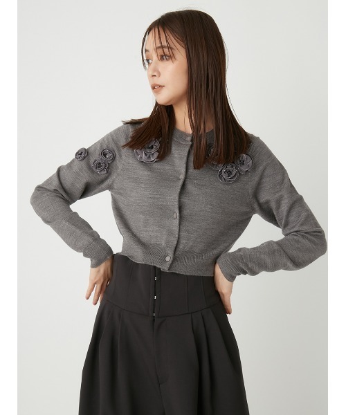 FRAY I.D（フレイアイディー）の「3Dフラワーカーディガン