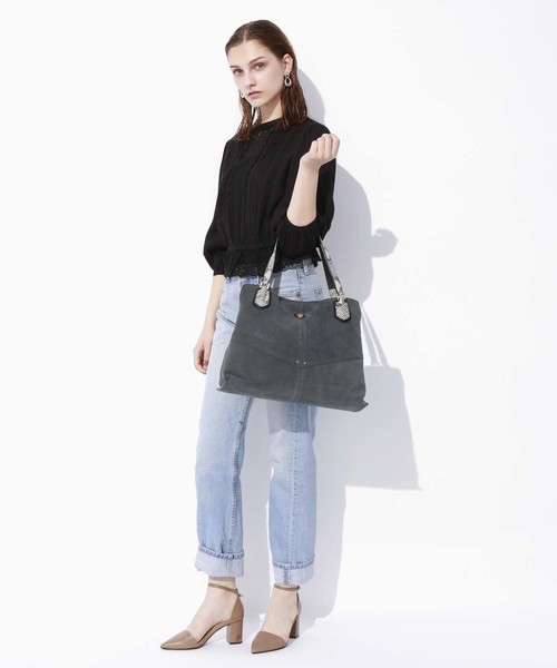 TOPKAPI（トプカピ）の「スエード・パイソン型押しハンドル2wayA4