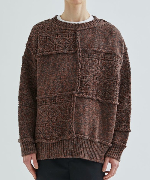 Name.（ネーム）の「PATCHWORK KNIT SWEATER（ニット/セーター）」 - WEAR