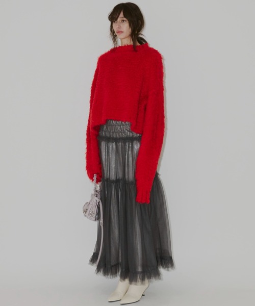 yae（ヤエ）の「Long Sleeve Color Shaggy Knit / ロングスリーブ