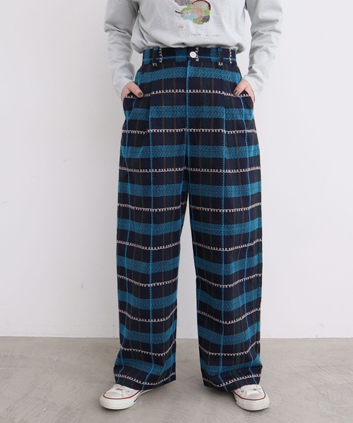 l'atelier du savon（アトリエドサボン）の「○くるくるチェック刺繍