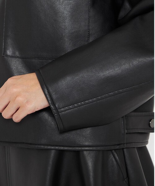 uncrave（アンクレイヴ）の「ウォッシャブル エコレザー ブルゾン