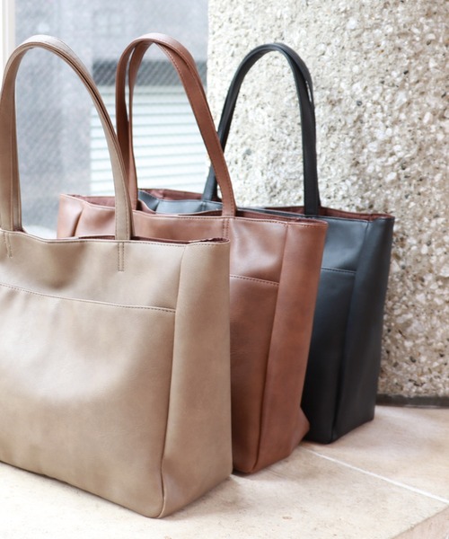 セール】合成皮革A4トートバッグ（トートバッグ）｜andme（アンドミー