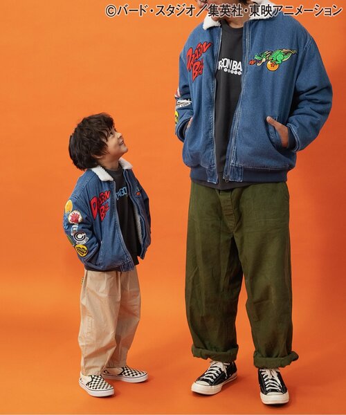 リンク】ドラゴンボールコラボ デニムボアジャケット(キッズサイズ