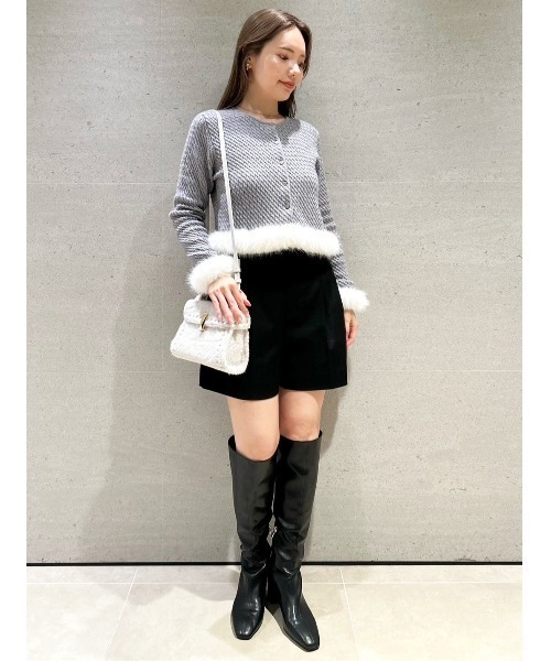 CELFORD（セルフォード）の「ケーブルニットファーカーデ