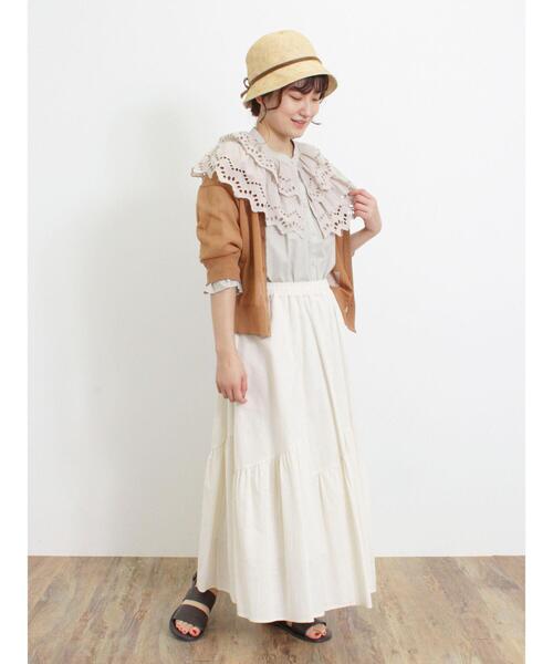 Samansa Mos2（サマンサ モスモス）の「二段スカラップレースブラウス