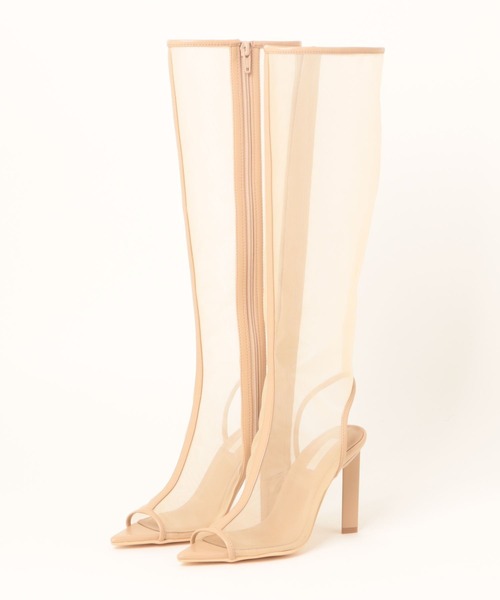 セール】オープントゥシアーロングブーツ（ブーツ）｜EIMY ISTOIRE