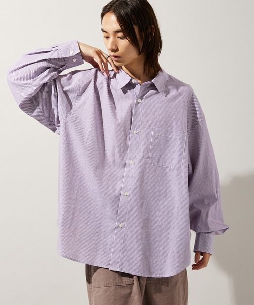 ZOZO限定】OVER SILHOUETTE SH STRIPE / オーバーサイズ ストライプ