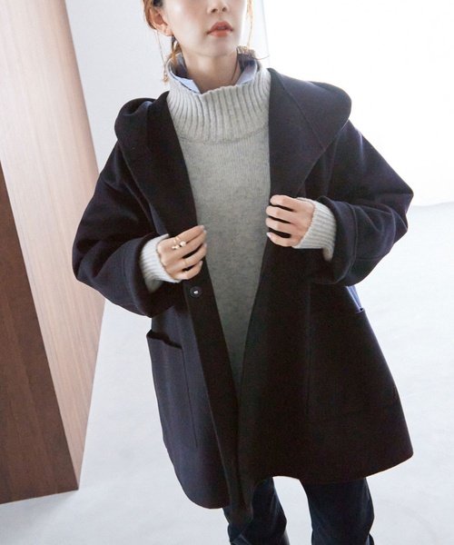 SLOBE IENA（スローブイエナ）の「HAMILTONダブルフェイスフードコート