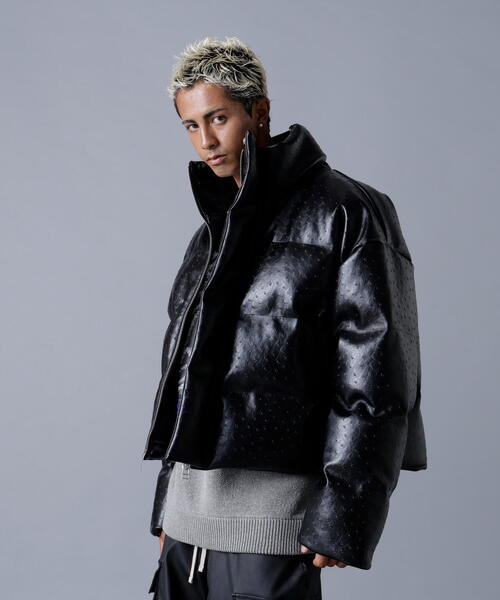 セール】DankeSchon/ダンケシェーン/PU SHORT BLOUSON OSTRICH