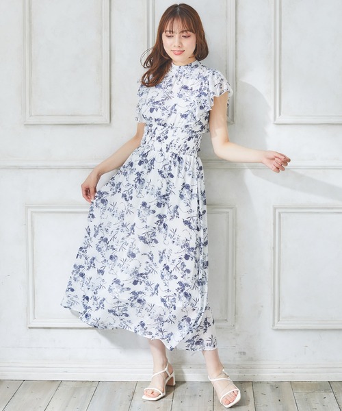 INGNI（イング）の「花柄フリルノースリ／ワンピース（ワンピース