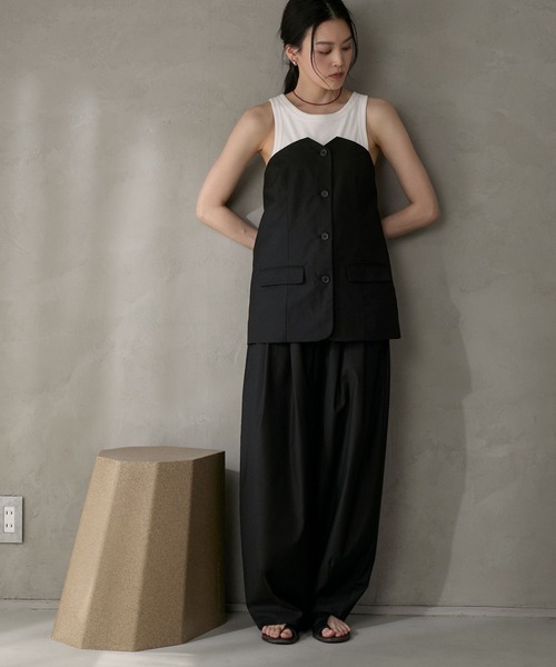 Jacket-like bare bustier / ジャケットライクベアビスチェ