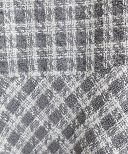 canami〉ツイードチェックミニワンピース（ワンピース）｜natural