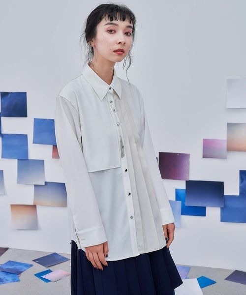 HARE（ハレ）の「パートプリーツハイショクシャツ(HARE)（シャツ