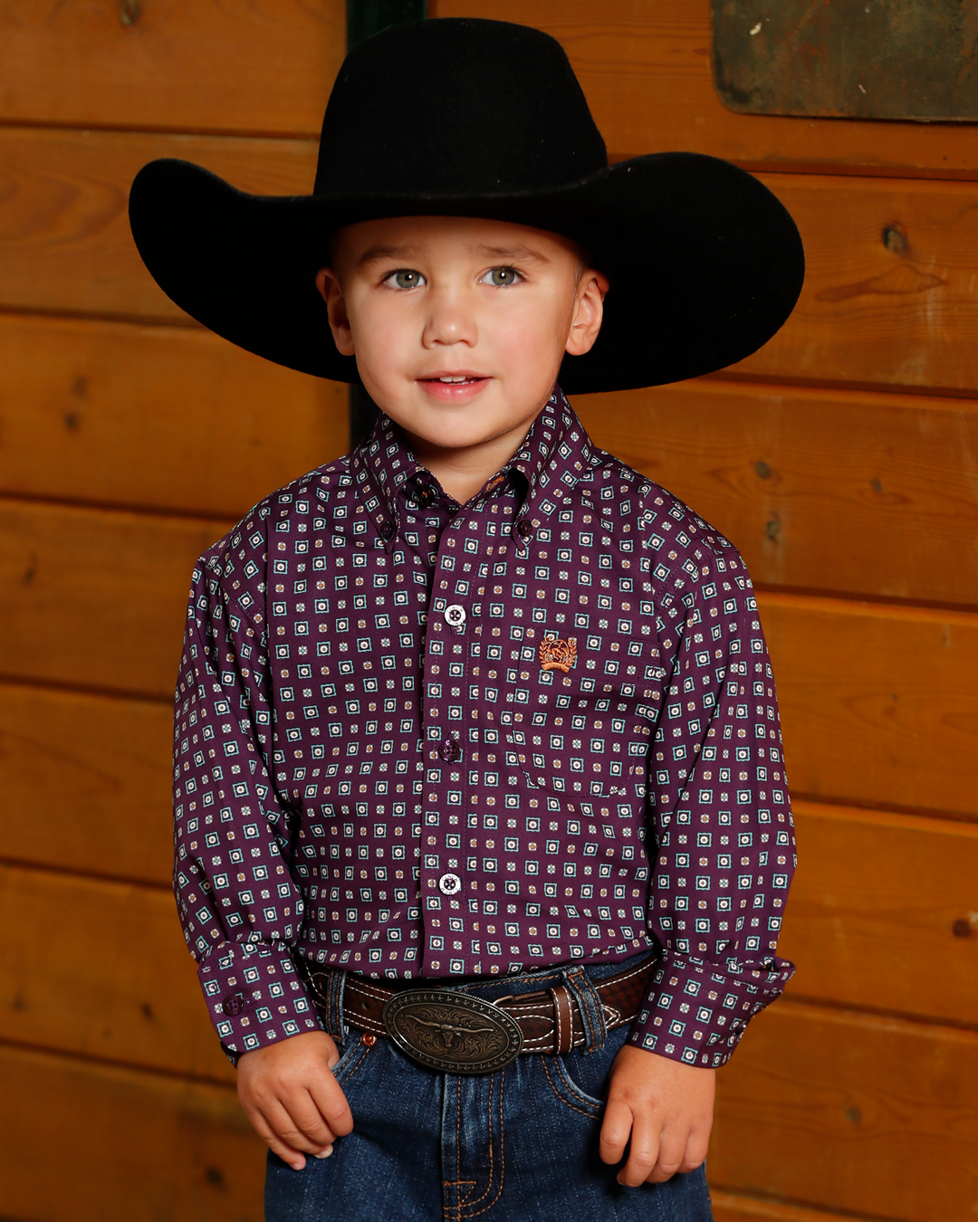 Boy's Button-Down Western Shirt