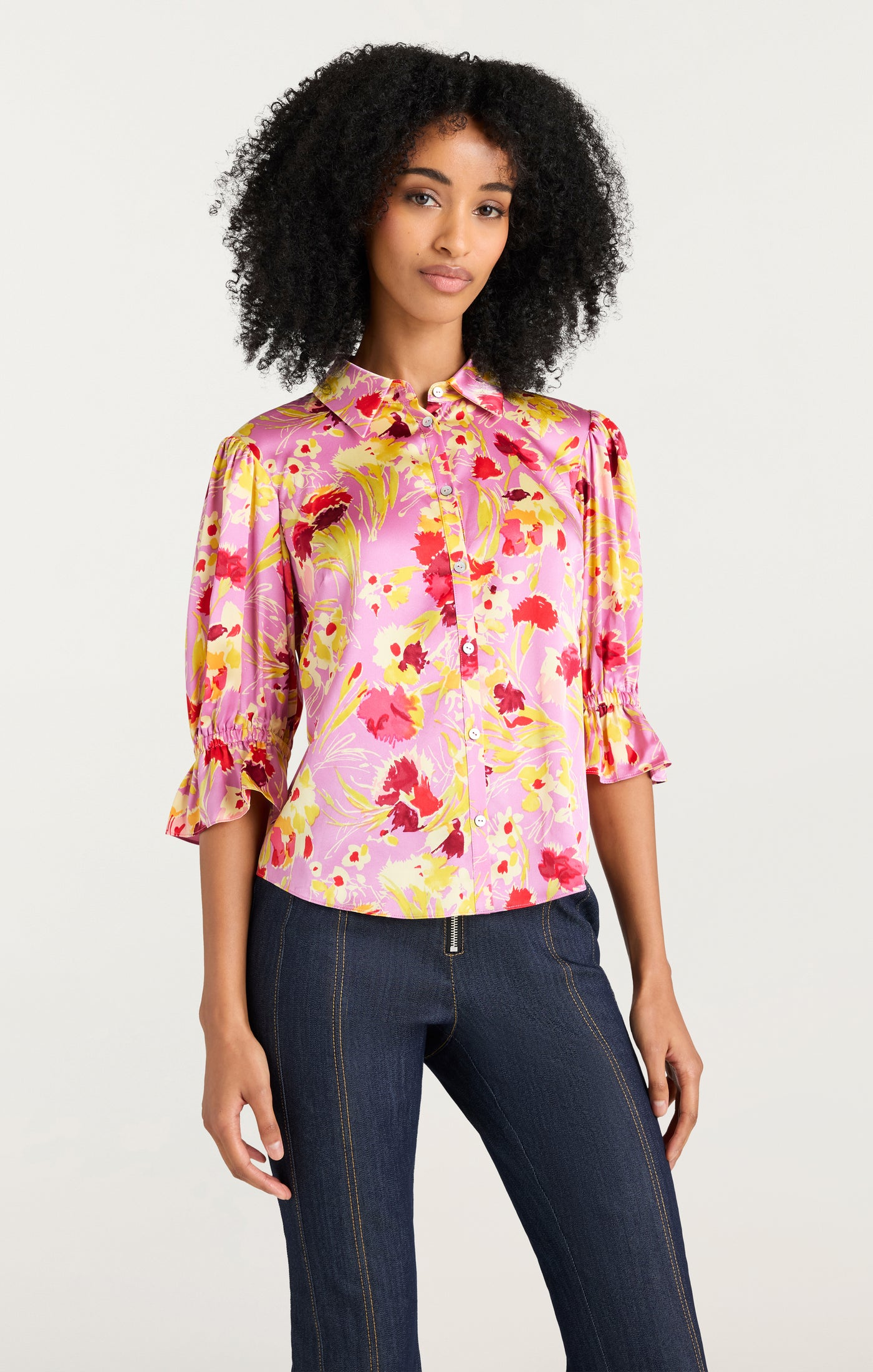 Tossed Floral Fiona Top – Cinq à Sept