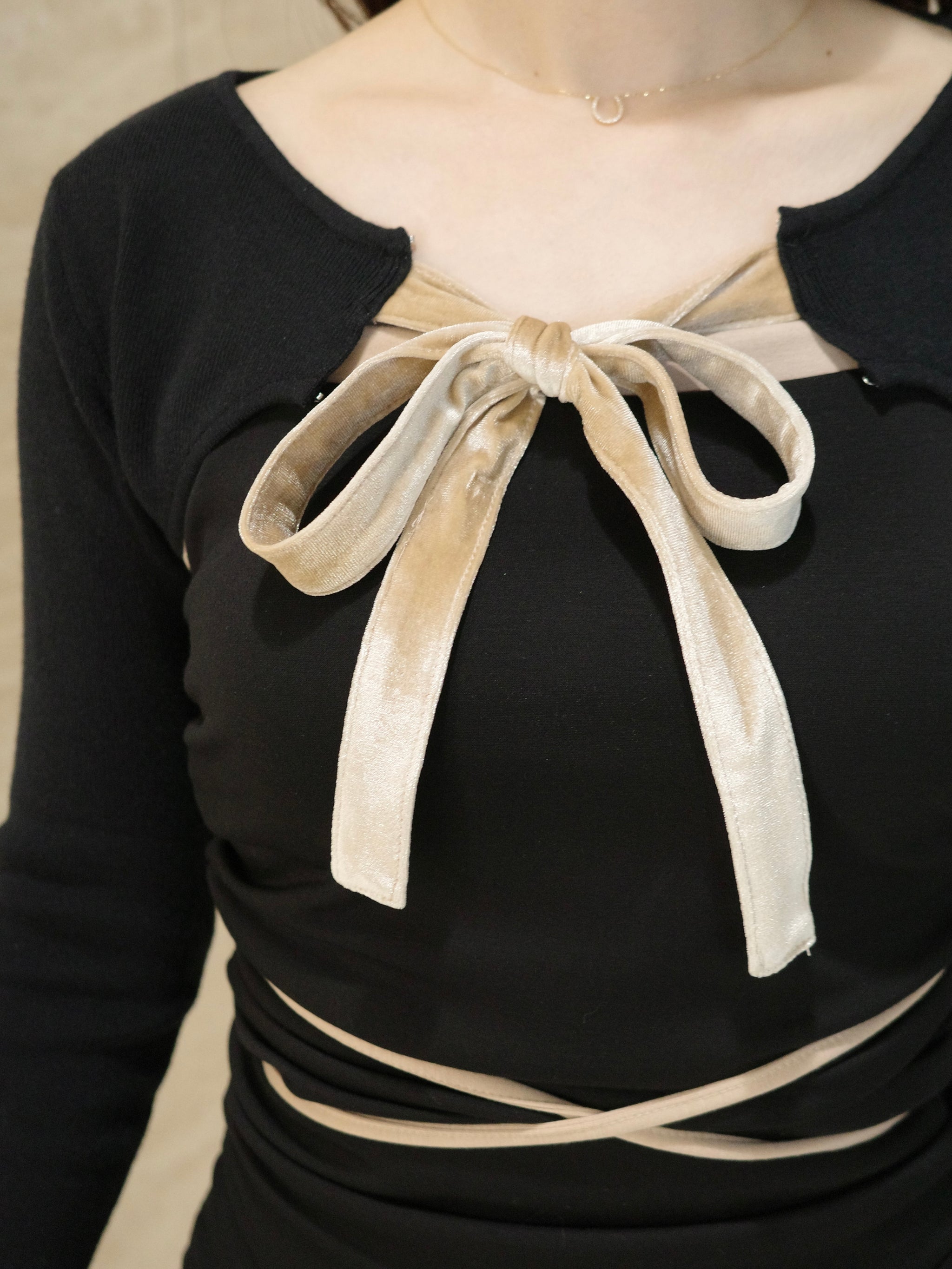 リバーシブルフィットリボンミニワンピース – Ciel