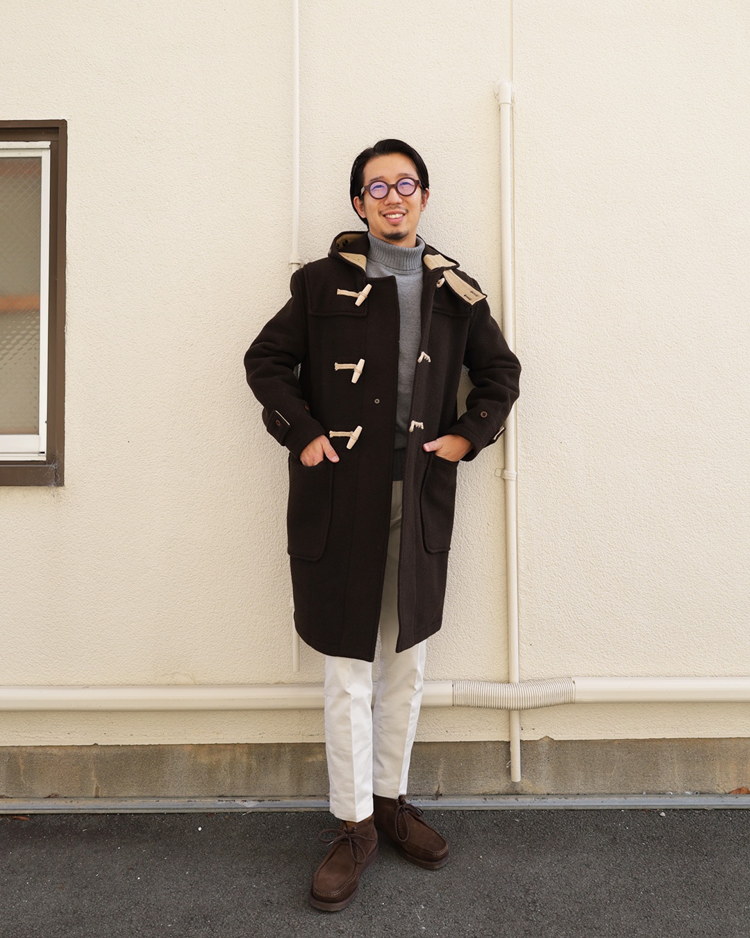 GLOVERALL MONTY DUFFLE COAT BROWN – by CITRON