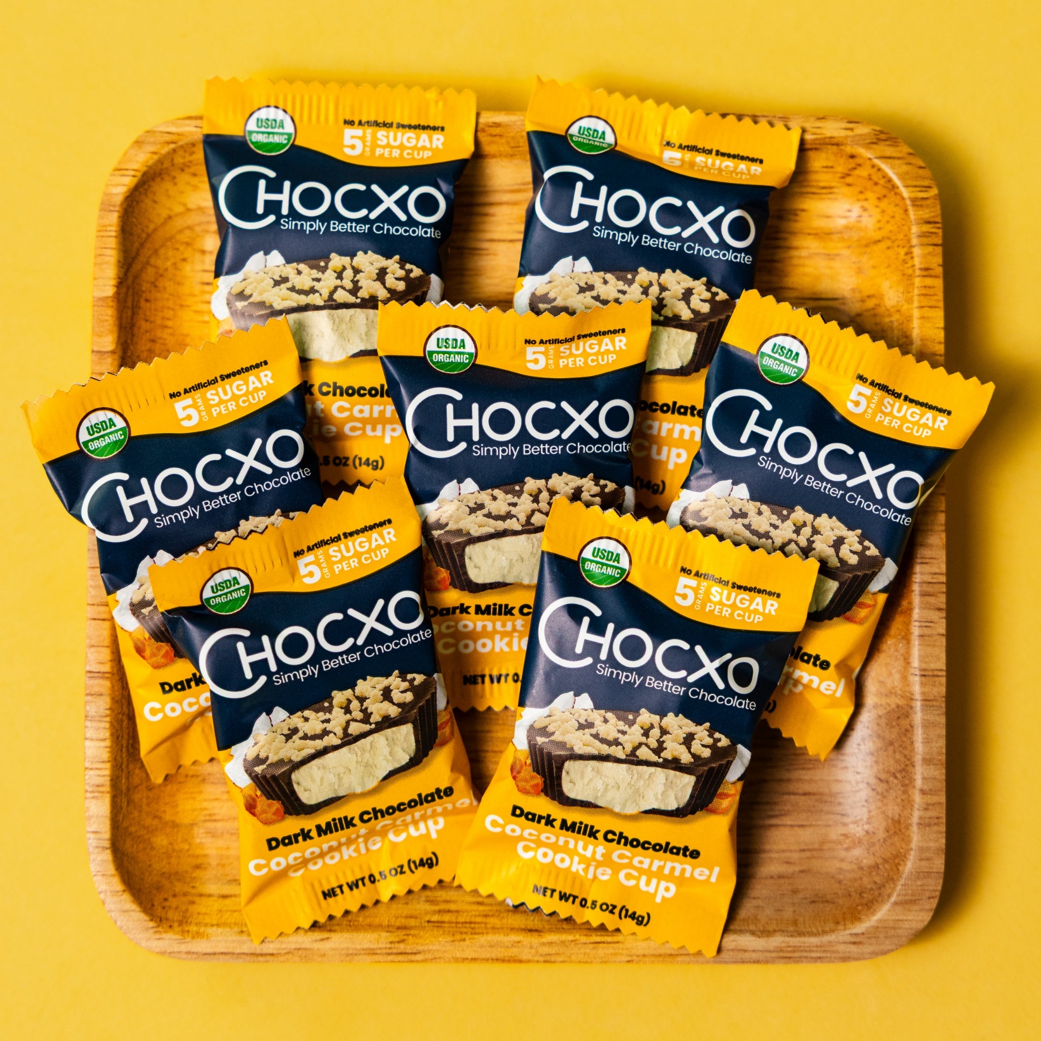 Dark Milk Chocolate Coconut Caramel Cookies Cups – Chocxo