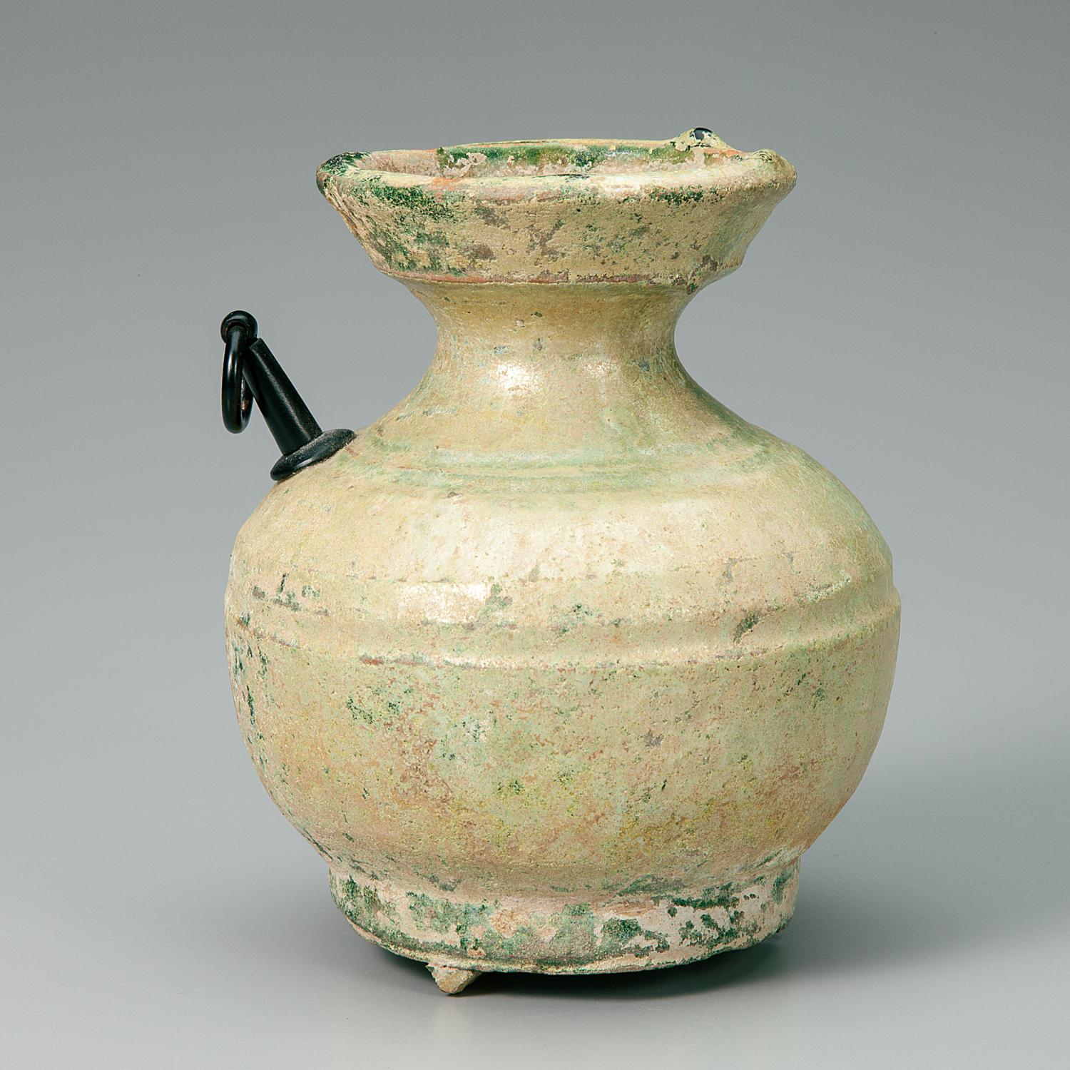 漢緑釉銀化壷 壺中居旧蔵｜茶の美